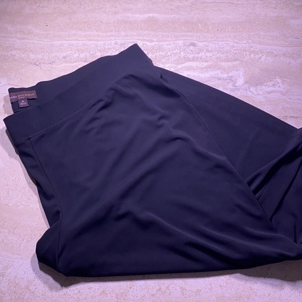 2X black gaucho pants